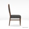 Picture of Adelanto Rustic Dark Teak Wood Upholstered Dining Chair 