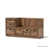 Picture of Flint Farmhouse Style Solid Wood Entryway Bench with Storage