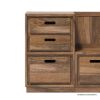 Picture of Flint Farmhouse Style Solid Wood Entryway Bench with Storage