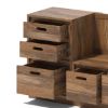 Picture of Flint Farmhouse Style Solid Wood Entryway Bench with Storage