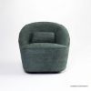 Picture of Marieville Modern Boucle Dark Green Swivel Accent Armchair