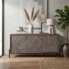 Picture of Harlem Nordic Wabi Sabi Textured 3 Door Sideboard Buffet Cabinet