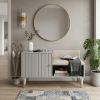 Picture of Arecibo Modern Light Gray Small Entryway Bench with Storage
