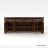 Picture of Adelanto Rustic Dark Teak Wood Sideboard Buffet Cabinet with Drawers