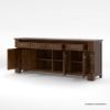 Picture of Adelanto Rustic Dark Teak Wood Sideboard Buffet Cabinet with Drawers
