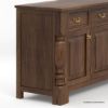 Picture of Adelanto Rustic Dark Teak Wood Sideboard Buffet Cabinet with Drawers