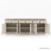 Picture of Nuala Hand Carved Solid Wood White Sideboard Cabinet with Drawers