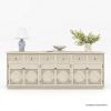Picture of Nuala Hand Carved Solid Wood White Sideboard Cabinet with Drawers