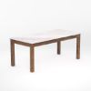 Picture of Flint Marble Top Rustic Farmhouse Dining Table