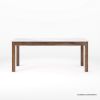 Picture of Flint Marble Top Rustic Farmhouse Dining Table