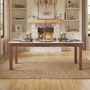 Picture of Flint Marble Top Rustic Farmhouse Dining Table
