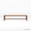 Picture of Flint Upholstered Rustic Farmhouse Solid Wood Dining Bench