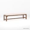Picture of Flint Upholstered Rustic Farmhouse Solid Wood Dining Bench