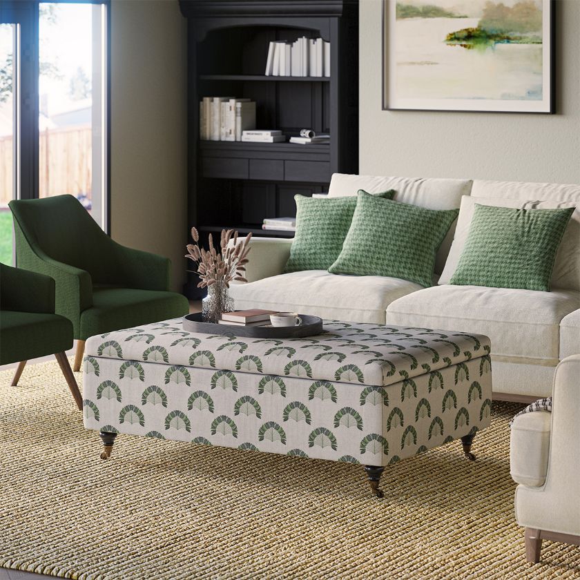 Picture of Soho Printed Fabric Ottoman Coffee Table with Storage