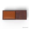 Picture of Omaha Classic Vegan Leather Dark Wood Coffee Table with Drawer