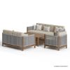 Picture of Pilsen Solid Teak Wood & Rope 4 Piece Outdoor Sofa Set