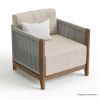 Picture of Pilsen Solid Teak Wood & Rope 4 Piece Outdoor Sofa Set