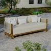 Picture of Pilsen Teak & Rope Scandinavian 3 Seater Outdoor Sofa