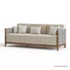 Picture of Pilsen Teak & Rope Scandinavian 3 Seater Outdoor Sofa