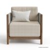 Picture of Pilsen Teak & Rope Scandinavian Single Seat Outdoor Sofa