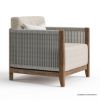 Picture of Pilsen Teak & Rope Scandinavian Single Seat Outdoor Sofa