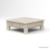 Picture of Nuala Hand Carved Ivory White Coffee Table End Table Set
