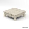 Picture of Nuala Hand Carved Ivory White Coffee Table End Table Set
