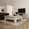 Picture of Nuala Ivory White Traditional Hand Carved Coffee Table with Drawers