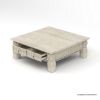 Picture of Nuala Ivory White Traditional Hand Carved Coffee Table with Drawers