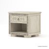 Picture of Nuala Hand Carved Ivory White End Table for Living Room