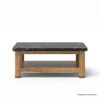 Picture of Treme Black Marble Top Large 2 Tier Square Coffee Table