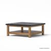Picture of Treme Black Marble Top Large 2 Tier Square Coffee Table