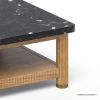 Picture of Treme Black Marble Top Large 2 Tier Square Coffee Table