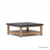 Picture of Treme Black Marble Top Large 2 Tier Square Coffee Table