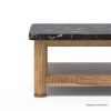 Picture of Treme Black Marble Top Large 2 Tier Square Coffee Table