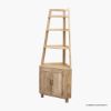 Picture of Spokane A Frame Solid Wood Corner Bookcase with Cabinet
