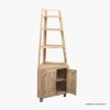 Picture of Spokane A Frame Solid Wood Corner Bookcase with Cabinet