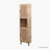 Picture of Louisiana Solid Wood & Cane Mesh Doors Japandi Corner Bookcase