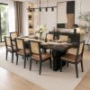 Picture of Descanso Fluted Base Modern Farmhouse Dining Table For 8