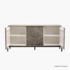 Picture of Harlem Nordic Wabi Sabi Textured 3 Door Sideboard Buffet Cabinet