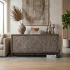 Picture of Harlem Nordic Wabi Sabi Textured 3 Door Sideboard Buffet Cabinet