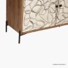 Picture of Topeka Abstract Front Distressed White Sideboard Buffet Cabinet