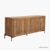 Picture of Topeka Abstract Front Distressed White Sideboard Buffet Cabinet