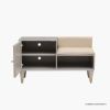 Picture of Arecibo Modern Light Gray Small Entryway Bench with Storage