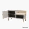 Picture of Arecibo Modern Light Gray Small Entryway Bench with Storage