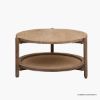 Picture of Canton Solid Wood & Cane Two Tier Round Coffee Table