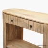 Picture of Tyler Slatted Pattern Curved Console Table with Drawers
