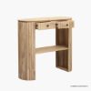 Picture of Tyler Slatted Pattern Curved Console Table with Drawers