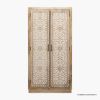 Picture of Greeley Boho Style Solid Wood Armoire with Hanging Rod