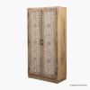 Picture of Greeley Boho Style Solid Wood Armoire with Hanging Rod